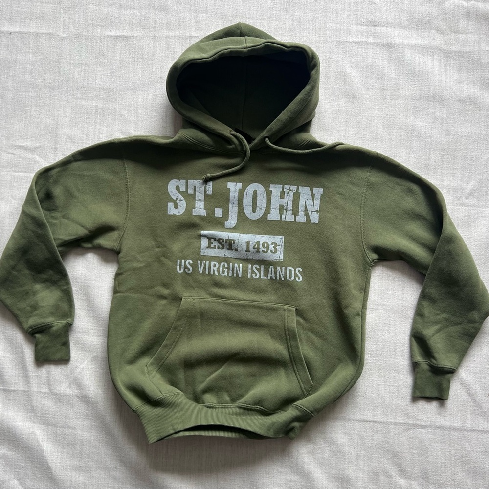 St. John Olive Green Hoodie